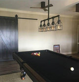 Rustic Industrial Edison Bulb Iron Pipe Pool Table Light - Gameroom Goodies