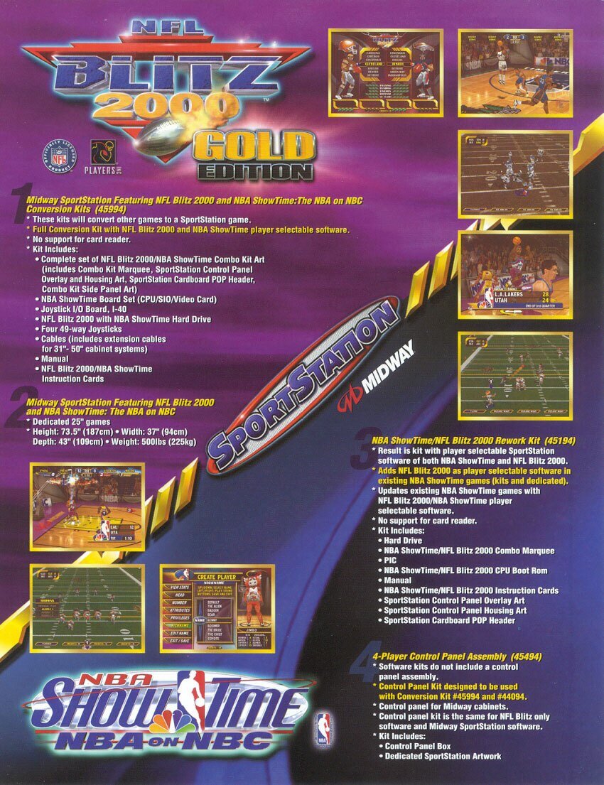 SportStation NFL Blitz-NBA Arcade Video Game - Gameroom Goodies