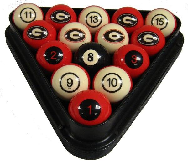 University of Georgia Bulldogs Pool Ball Sets - Gameroom Goodies