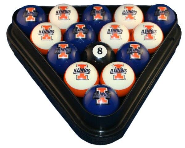 University of Illinois Pool Ball Sets - Gameroom Goodies