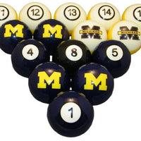 University of Michigan Wolverines Pool Ball Sets - Gameroom Goodies