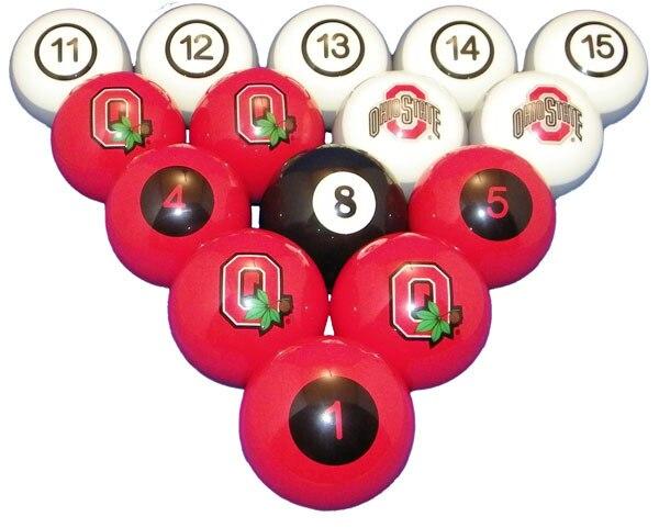 University of Ohio State Buckeyes Pool Ball Sets - Gameroom Goodies