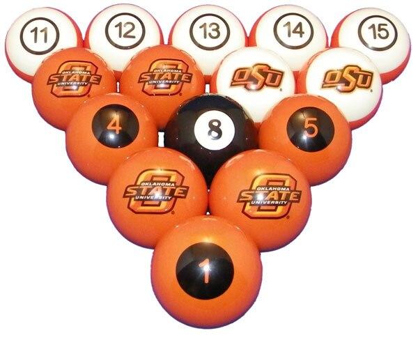 University of Oklahoma State Cowboys Pool Ball Sets - Gameroom Goodies