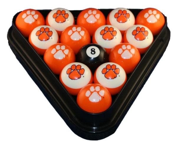 University of South Carolina Clemson Tigers Pool Ball Sets - Gameroom Goodies