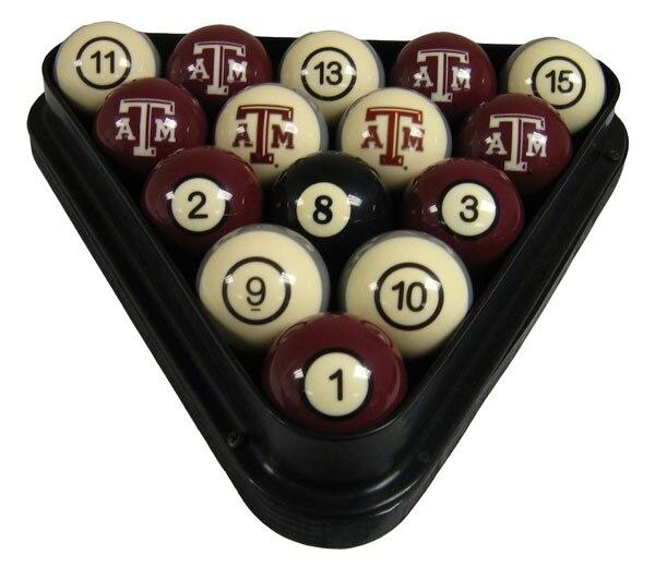 University of Texas A and M Aggies Pool Ball Sets - Gameroom Goodies