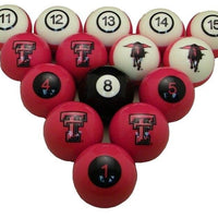 University of Texas Tech Red Raiders Pool Ball Sets - Gameroom Goodies