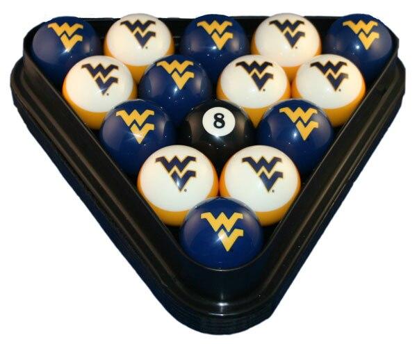 University of West Virginia Mountaineers Pool Ball Sets - Gameroom Goodies